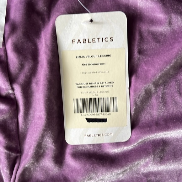 Fabletics velour leggings and bra top set size M - Picture 3 of 6